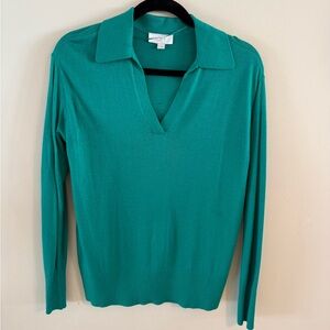 LOFT Teal V-Neck Sweater